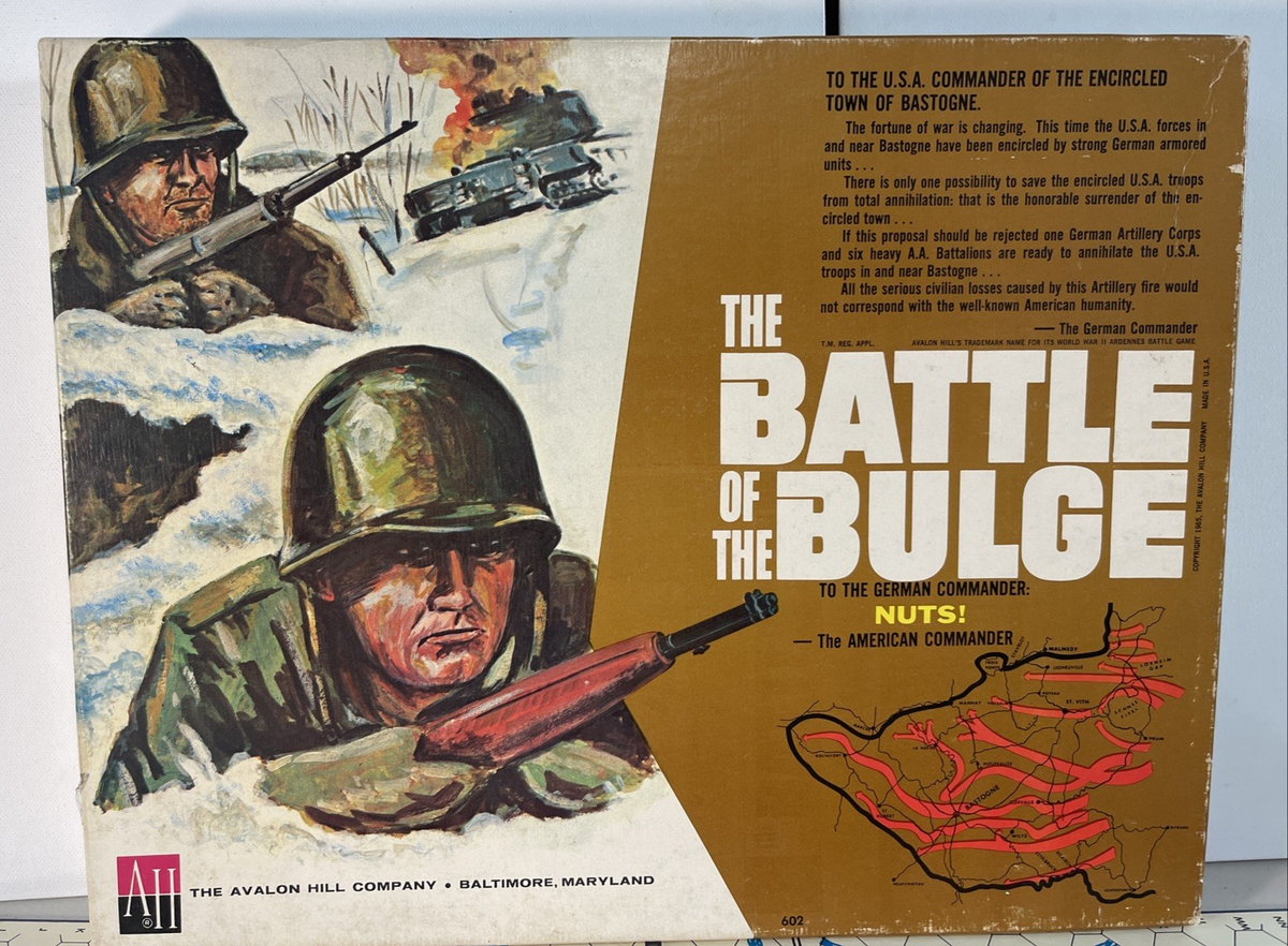 1965 AVALON HILL THE BATTLE OF THE BULGE BOARD GAME #602 | eBay