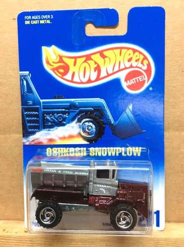 HOT WHEELS OSHKOSH SNOWPLOW TRUCK FROM 1997 EXCELLENT CARD