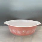 Pyrex Pink Daisy 043 1  1/2 Qt Oval Casserole Vintage & Rare