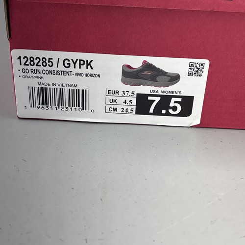 Skechers Go Run Consistent Vivid Horizon Damen-Sneaker (Größe 7,5) grau pink - Bild 9 von 12