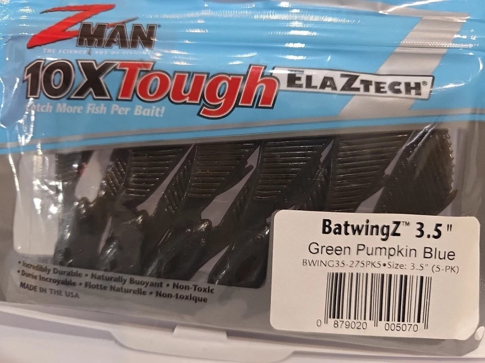 Lote de 3 señuelos de pesca de lubina Z-Man StreakZ Curly TailZ 4" de plástico suave Grub Zman Foto 4 de 4