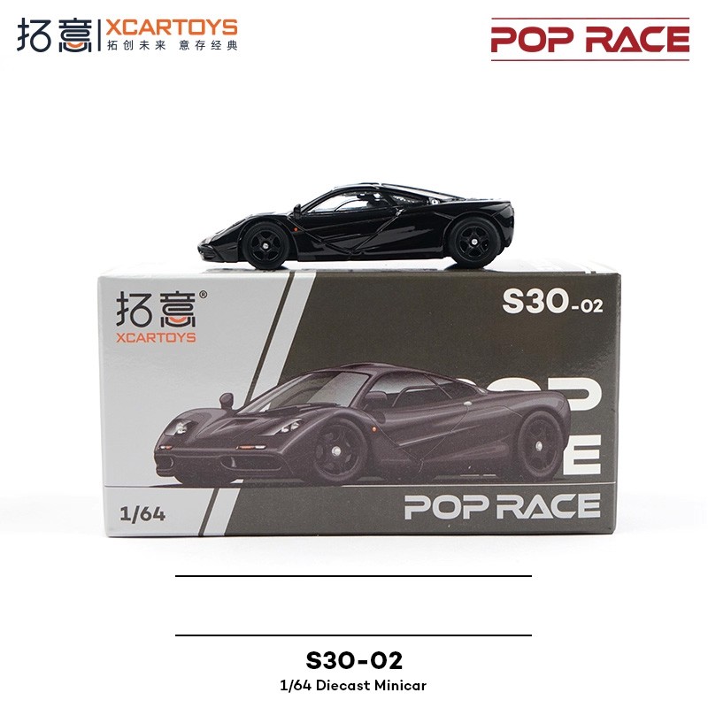 Xcartoys x POP RACE 1:64 F1 Jet Black Diecast Model Car