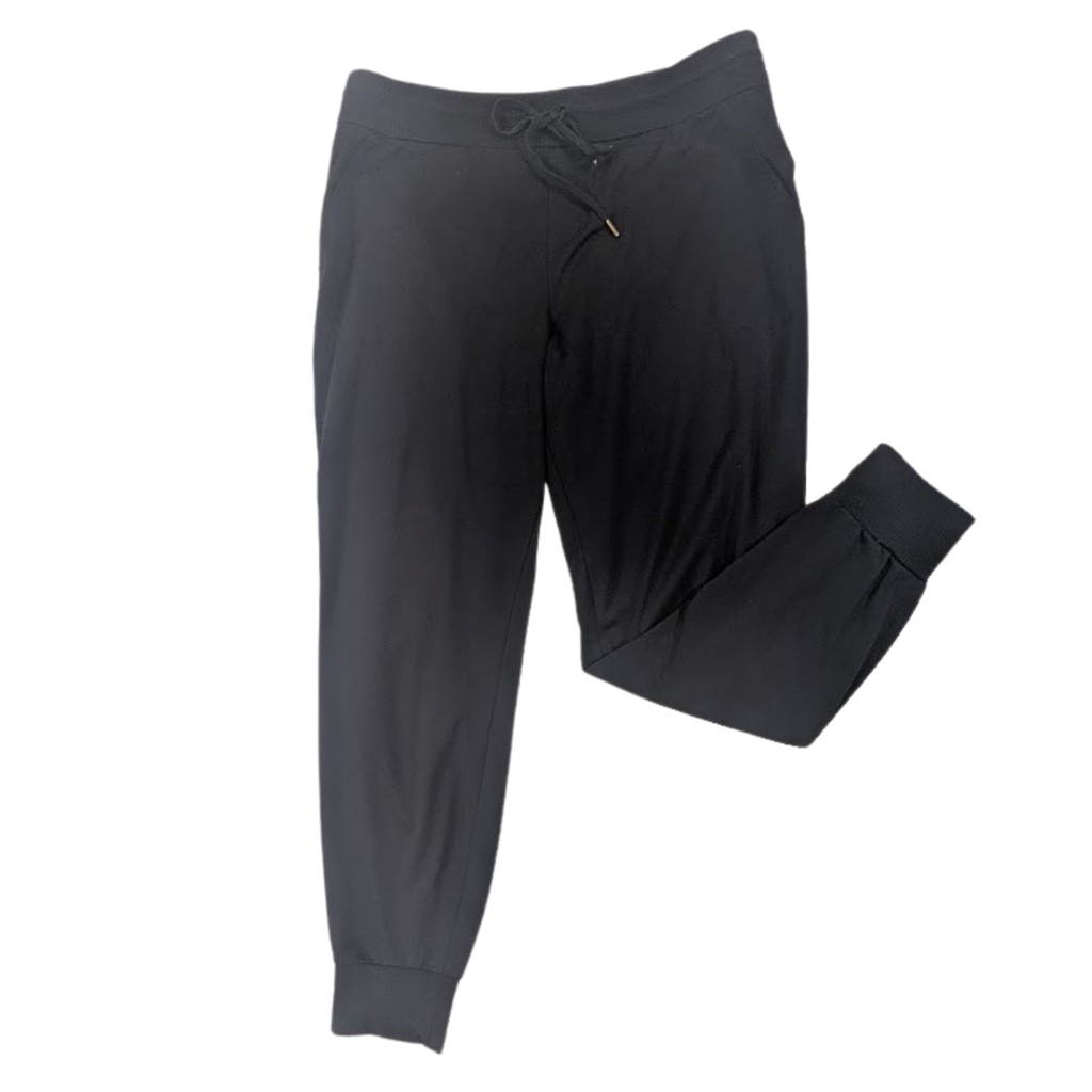 Athleta Black Jogger Pants | Athleisure Stretch Lounge Travel Joggers Size M