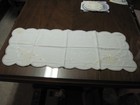 Large Lot of Vintage Linen Items Dresser Scarfs, Doilies Round Table Embroidered — photo 8