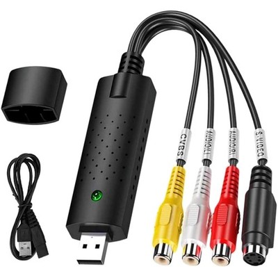 USB 2.0 Video Capture Card for VHS, Camcorder, Audio/Video Conversion, Window...