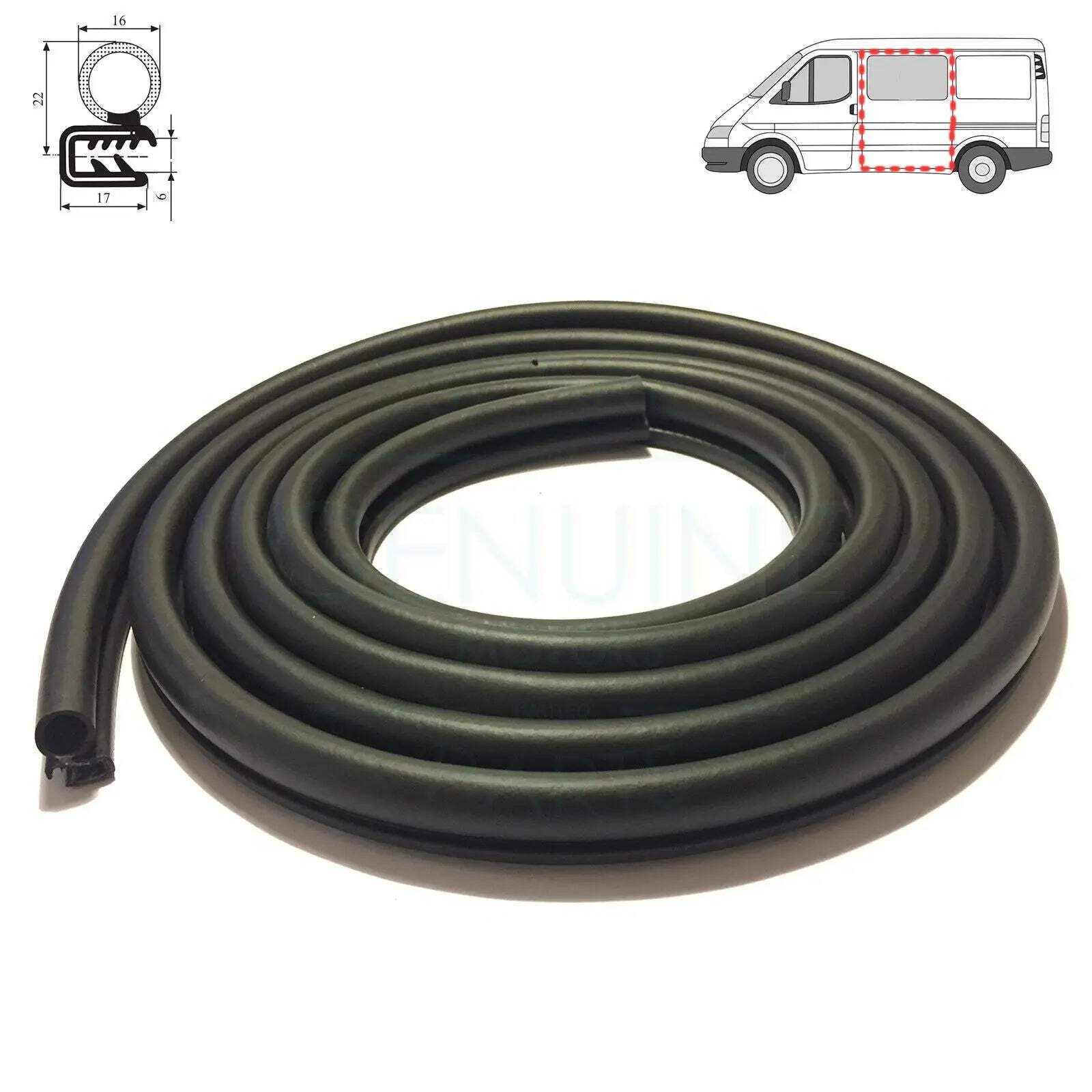 Side Sliding Cargo Door Aperture Weatherstrip Rubber Seal For Ford Transit MK4 /