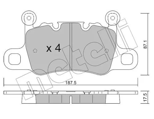 Pastiglie freno 22-1417-0 METELLI per PORSCHE 718 BOXSTER Spyder 718 CAYMAN 911
