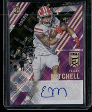 2021 Donruss Elite #ERA-EMI Elijah Mitchell Elite Rookie Autographs Purple #/49