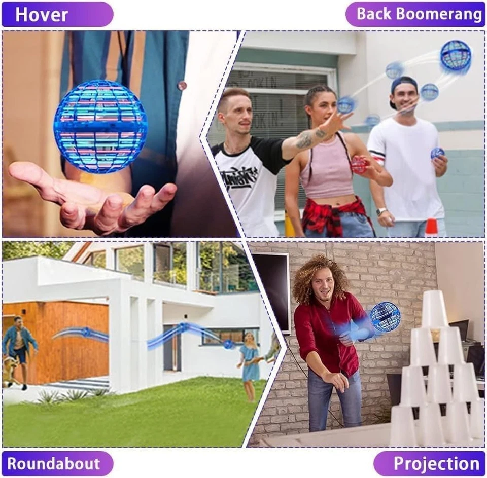 Smart Sensor Flying Ball - Safe Mini Drone for Kids 6+ with Rechargeable Battery - Image 4 of 4