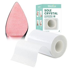 Shoe Sole Bottom Protector Grips - 1 Roll 3.9in 9.8ft - Invisible Crystal Cle...