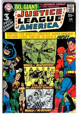 Justice League of America #58 (1967) Classic team dynamic Superman DC VG