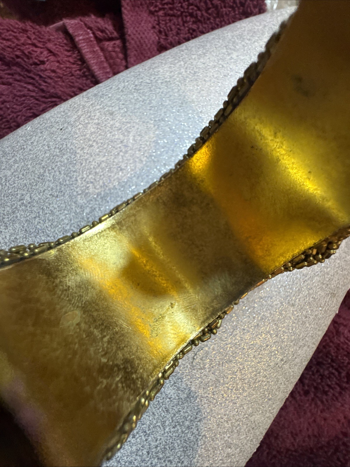 Cuff Bracelet iridescent abalone shell strips bor… - image 13