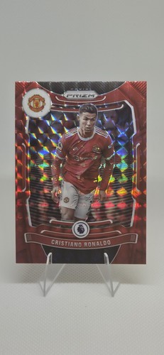 Cristiano Ronaldo 2021-22 Panini Prizm Premier League Man U#283 Red Mosiac Prizm
