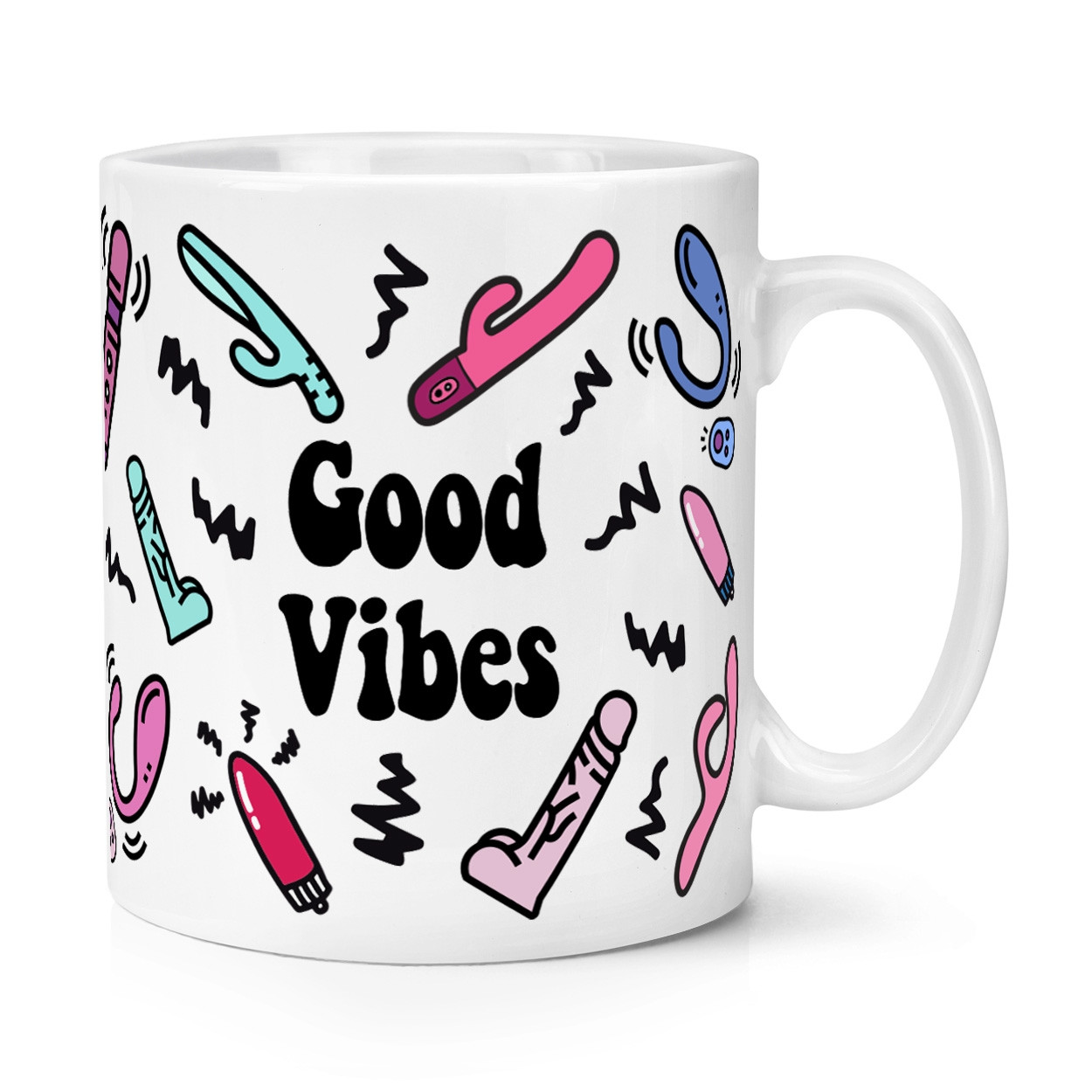 Good Vibes 10oz Mug Cup Funny Rude Sex Mothers Day Girlfriend Wife Positive