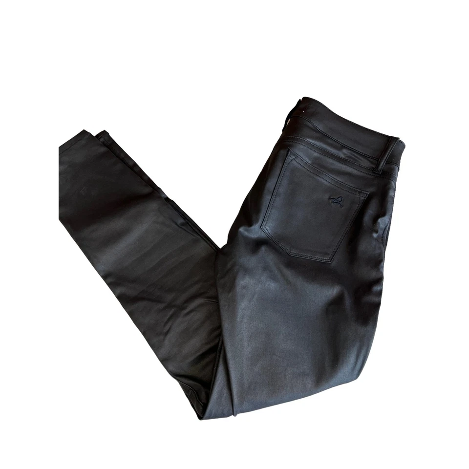 DL 1961 Emma черный кожаный узкие брюки 28 - Изображение 2 из 4