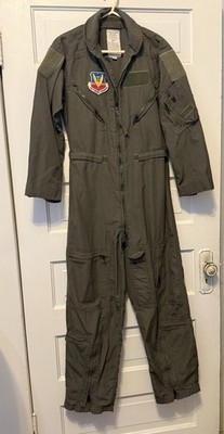 Vintage 90s USAF Air Combat Command Nomex Flight Suit Sage Green Military Pilot