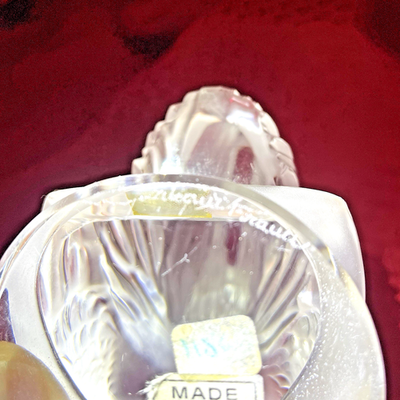VINTAGE LALIQUE CRYSTAL FROSTED AND CLEAR ROOSTER FIGURINE | eBay