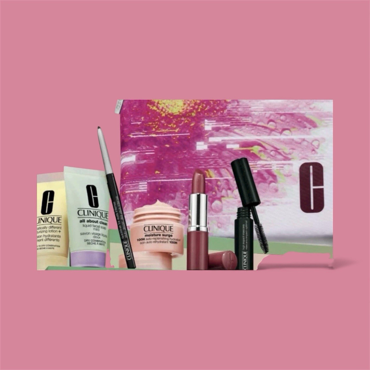 NEW CLINIQUE LOTION MOISTURE SURGE CREAM GIFT SET BAG Christmas Cleanser Face