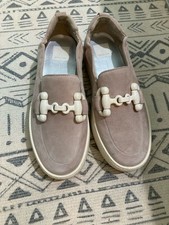 Dolce Vita Womens Andres Suede slip on loafers taupe size 7.5