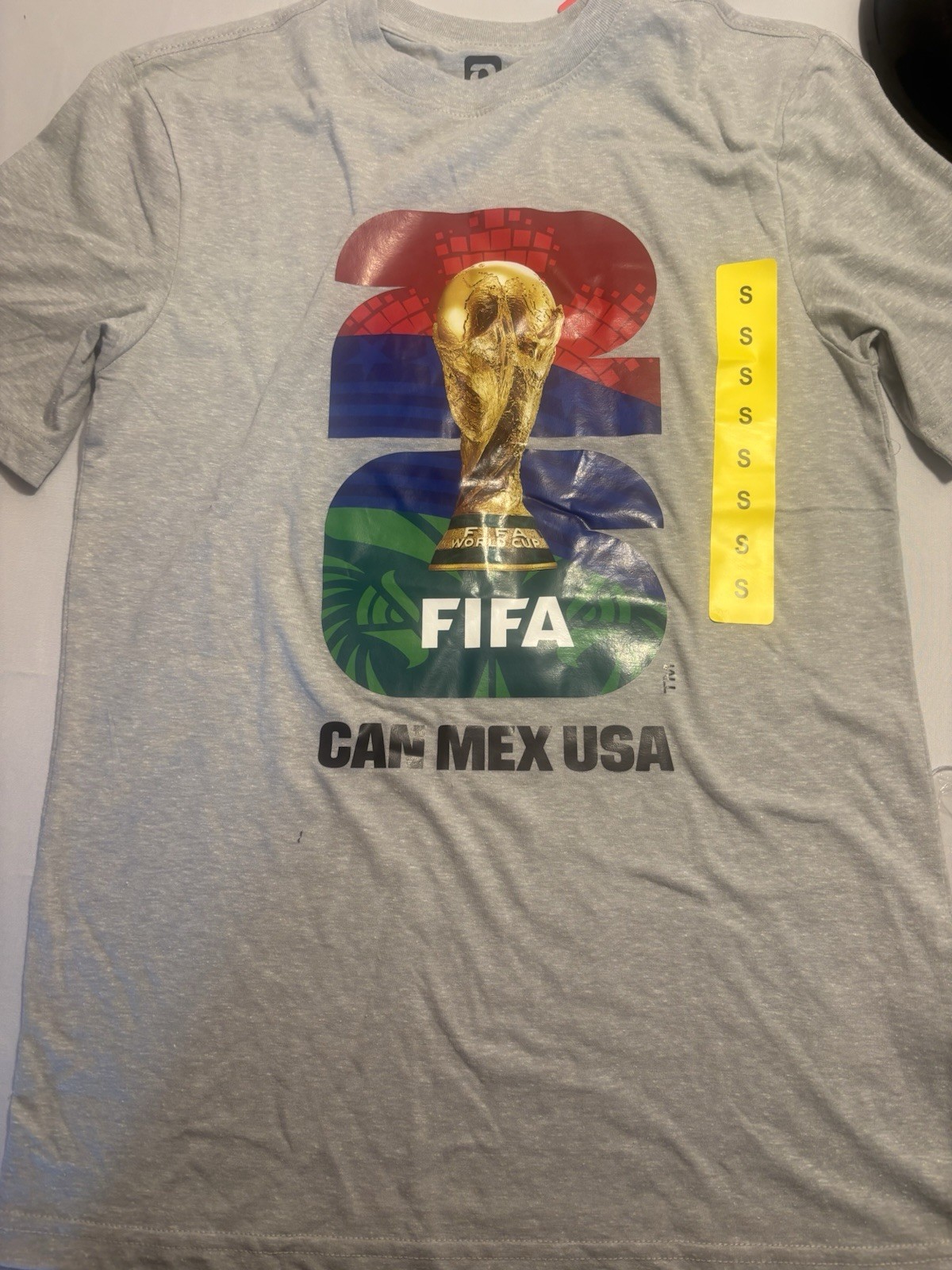 FIFA World Cup T-shirt 2026 Gray Small New With Tags