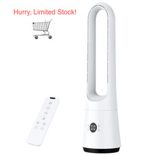 Bladeless Tower Fan 3in1  40w Cooler, 2000W Heater & HEPA Air Purifier