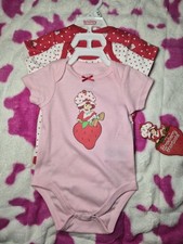 6 Months Baby Girl Strawberry Shortcake 3-Pack Bodysuits - New, SEE DETAILS