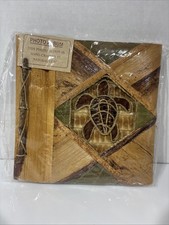 Vintage Craft All Natural Leaf Beachy Turtle Handmade Scrapbook Photo Album