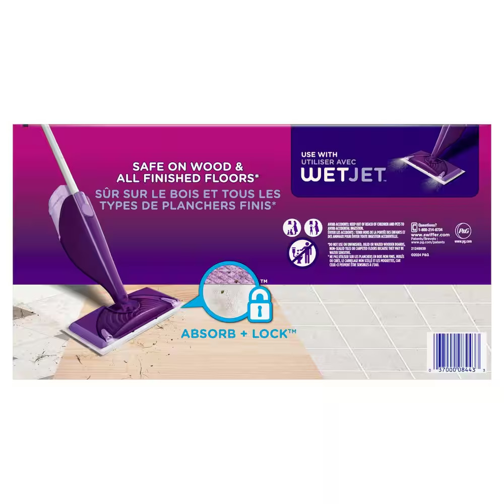 Wet Jet Cleaning Mop Pad Refill Unscented (24-Count)