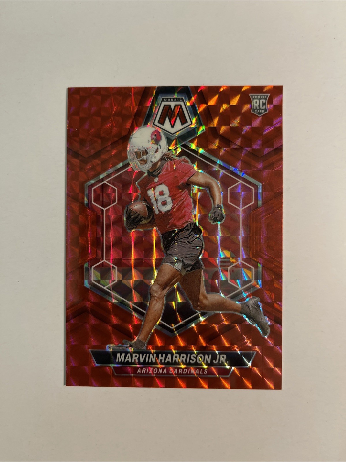 2024 Panini Mosaic - Rookies Red Camo Mosaic Prizm #304 Marvin Harrison Jr. (RC)
