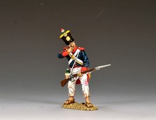 K&C RTA130 Santa Anna's Soldier Biting Open a Fresh Cartridge--single figure