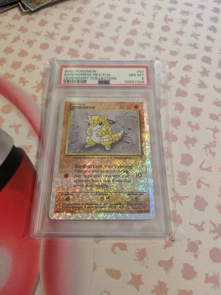 PSA 8 Sandshrew #91 Legendary Collection Reverse Holo Foil Pokemon 2002 - Image 3 of 4