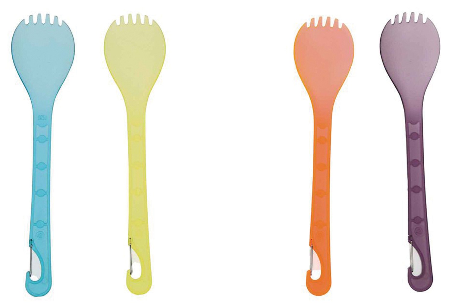 UST Klipp Spork Set - 4 упаковки компактной прочной силиконовой посуды для кемпинга - 3390₽