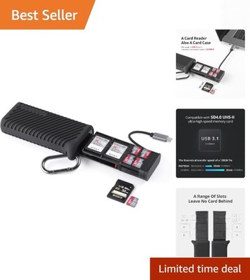 CreateMate USB 3.1 Type-C SD Card Reader & Holder - Multifunctional & Waterproof