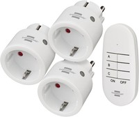 brennenstuhl Funksteckdosen Set Mini 3Er Funk Schalt Set Innenbereich 2300W 25M