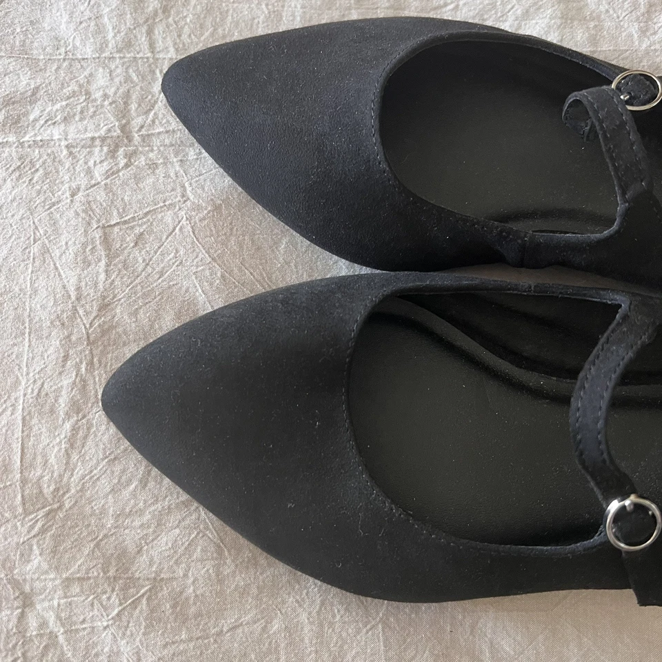 Женские туфли на плоской подошве Torrid Black Mary Jane размер 9,5 WW широкая ширина с заостренным носком - Изображение 3 из 4