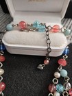 Carolee Beaded Necklace - Hook Clasp Beautiful Bead Necklace Pink & Blue — photo 5