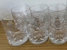 Bohemia Cut Lead Crystal Glasses, Mid Sized. X6