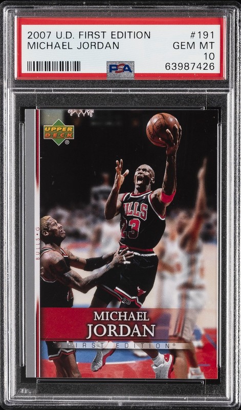 2007 UPPER DECK FIRST EDITION #191 MICHAEL JORDAN PSA 10
