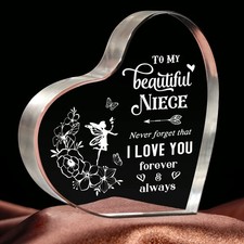 Milcier Niece Gifts from Auntie, Gifts for Niece, 3.9x3.9 Inch Acrylic Keepsa...