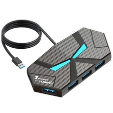 USB Hub 7 Ports, Multiple USB 3.0 Hub USBA Splitter with Power/Data Ports  L...