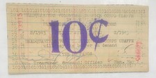 Philippines 1943 Balangiga Samar 10 Centavos Note PURPLE Number