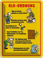 Blechschild 40X30 Cm Klo Ordnung Im Sitzen Pinkeln Spruch Zitat Deko Geschenk Ho