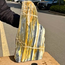 Black White Zebra Quartz Tower - Polished Stripe Crystal Point - 11.5LB