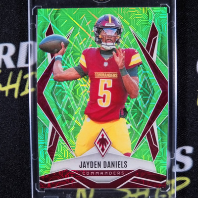 2025 Panini Phoenix Jayden Daniels Lime Green Mojo #30/75 Commanders