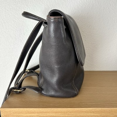 Vintage Coach Sonoma Brown Pebbled Leather Drawstring Backpack H7B