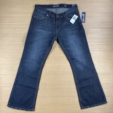 Seven 7 Jeans Mens 36x32 Blue Bootcut Western Flap Pockets Rancher Cowboy Dark