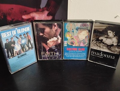 80s Pop Cassette Lot Of 4 George Michael, Culture Club,Best Of Blondie, Madonna 