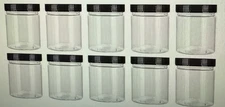 Plastic Jars with Lids 16 oz 23 Pack Empty Clear for Storage Round Leakproof