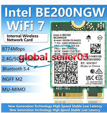 WiFi 7 Intel BE200NGW NGFF M.2 WiFi Card Tri-band Bluetooth 5.4 Wireless Adapter