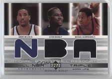 2002 Honor Roll All-NBA Authentic Triple Warm-ups Andre Miller Elton Brand 9mh